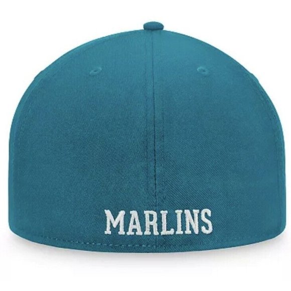 Men's Fanatics Branded Teal Miami Marlins Cooperstown Collection Fitted Hat 71/4 - Picture 3 of 9
